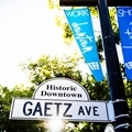 Summer - Downtown - Historic Downtown Gaetz Ave Street Sign - Portrait- 120 x 120