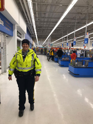 RCMP officer inside Superstore