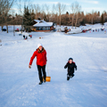 Winter---Riverbend---Tobogganing-3---Landscape-120x120